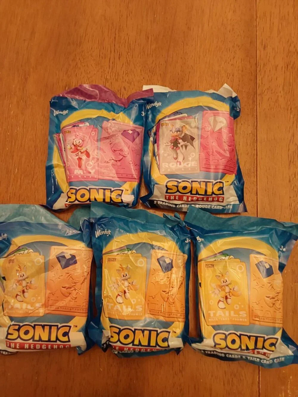 WENDYS SONIC HEDGEHOG TRADING CARDS W CASE NEW wendy sonic